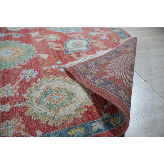 5x8 Timeless Comfortable Rust Floral Traditional Hand Knotted Wool Carpet Rug For Sale In New York - Image 6 of 6
