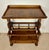 Wood 1930s Victorian Walnut Canterbury Magazine Rack with Tray Top For Sale - Image 7 of 10