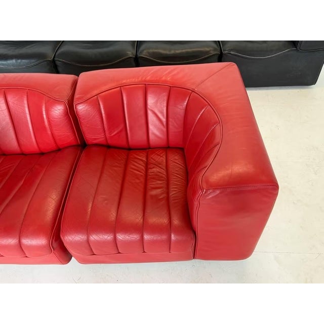 Animal Skin Novemila 9000 Sofa in Leather by Tito Agnoli for Arflex, Set of 2 For Sale - Image 7 of 14