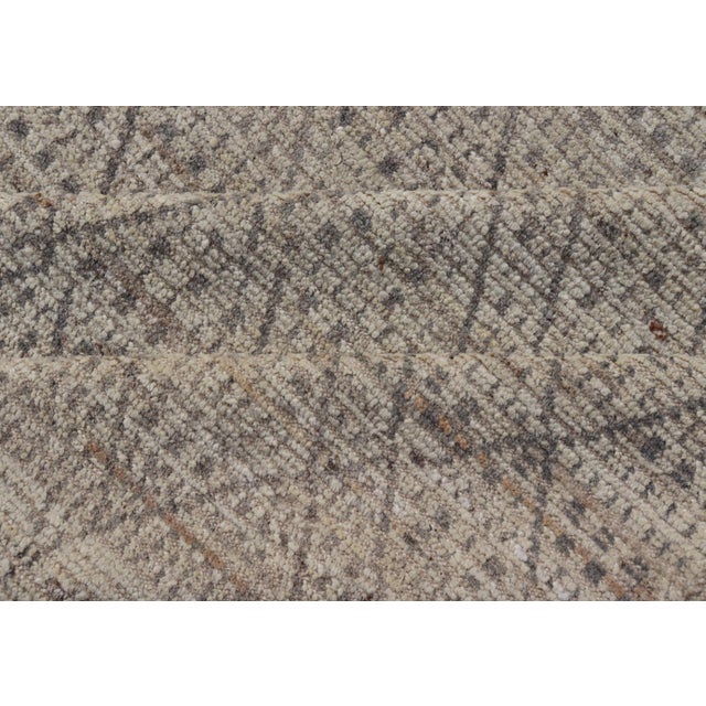 Modern Moroccan Rug in Wool With All-Over Diamond Design by Keivan Woven Arts 10'5 X 13'10 For Sale - Image 11 of 12