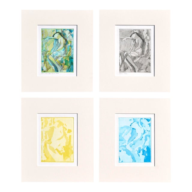 Reclining Woman - Figurative Abstract Series (Set of 4) by Patricia A. Pearce For Sale