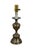 American Vintage Brass Colonial Candlestick Crewel Shade Vanity Boudoir Lamp 19" For Sale - Image 3 of 14