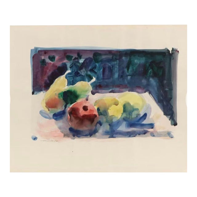 Jack Meanwell Modern Still Life Watercolor Painting, Late 20th Century For Sale