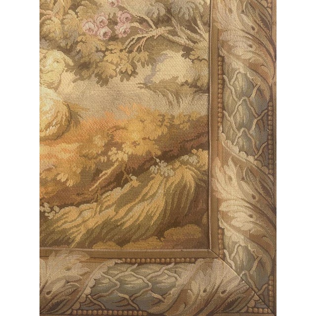 Mid-Century Aubusson French Jacquard Tapestry., 1970s For Sale - Image 4 of 18