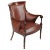 21st Century Leather Regency Chair For Sale