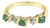 S Style Emerald & Diamond Ring .15cttw 10k Yellow Gold, Size 8 For Sale
