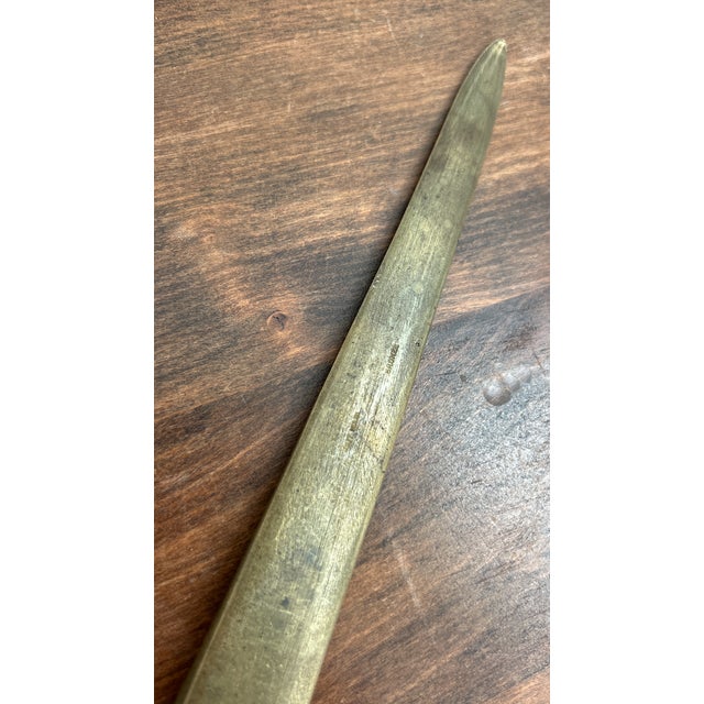1920s Signed Henri Rischmann Art Nouveau Handmade Bronze Letter Opener For Sale - Image 11 of 15