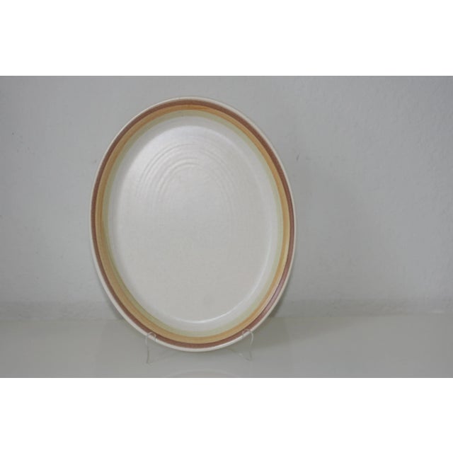 Vintage Discontinued Franciscan Earthenware Large Oval Platter Sierra Sand Pattern This platter is a large oval shape with...