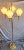 Vintage Floor Lamp with Decorated Brass Frame and Four Opaque White Glass Shades, 1970s For Sale - Image 3 of 8