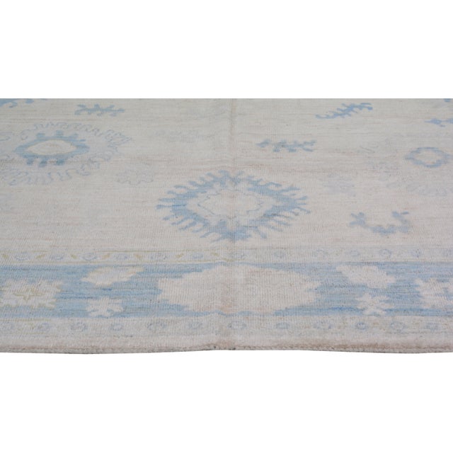 Early 21st Century Turkish Oushak Hand Knotted Rug With Natural Color Organic Wool and Soft Texture,8'X10'2" For Sale - Image 4 of 6
