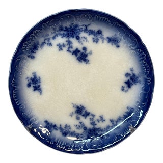 Antique La Belle Flow Blue Porcelain Platter, Circa 1890’s, Rare For Sale