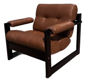Percival Lafer Brazilian Rosewood & Leather Lounge Chair, Circa 1960s