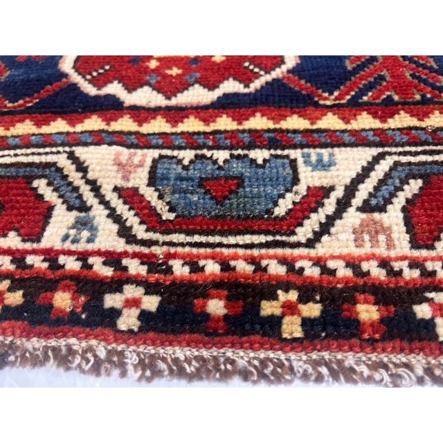 Antique Caucasian Kuba Rug 3'9" X 4’10" For Sale - Image 4 of 8