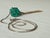 Vintage Faceted Emerald Green Glass Pendant Tassle Necklace For Sale - Image 10 of 15