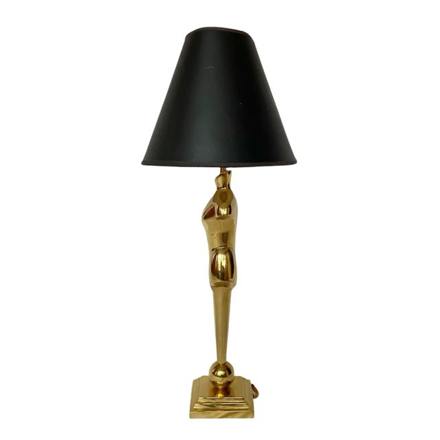 Postmodern Vintage 1970s Postmodern Brass Torso Lamp For Sale - Image 3 of 6