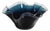 Vellerti 9.25 Tall Wave Glass Bowl, Blue For Sale