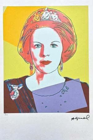 After Andy Warhol, Queen Beatrix Yellow , 1980s, Lithograph