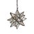 Rustic Matthew Izzo Home 12" Antique Mirror Moravian Star Pendant Light With Oxidized Metal Trim For Sale - Image 3 of 5