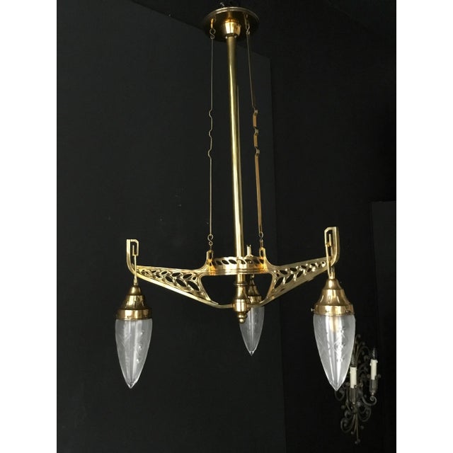 Art Nouveau Chandelier, Vienna, 1900s For Sale - Image 4 of 12