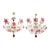 Vintage Murano Style Floral Chandelier – Romantic Pink & White Glass Bouquet Light - Pair For Sale