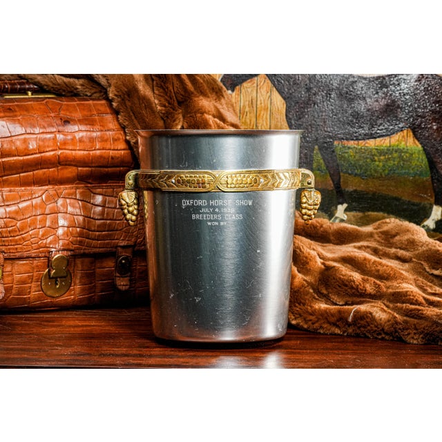 A striking blend of modernist elegance and sporting history, this Art Deco aluminum Coldchester wine cooler was designed...