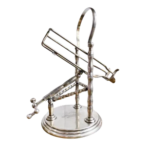 Early 1900s Antique Silver Plated Maxim's De Paris Mechanical Wine Decanter