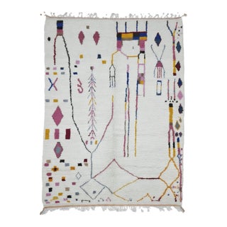 Moroccan Azilal Wool Rug - 13.1 X 9.5 Ft For Sale