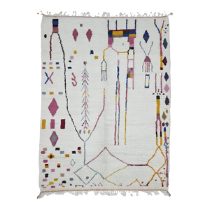 Moroccan Azilal Wool Rug - 13.1 X 9.5 Ft