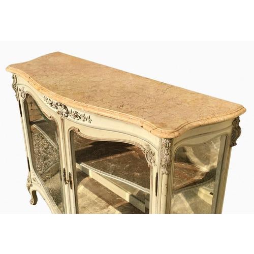 Louis XV Lacquered Silver Display Cabinet For Sale - Image 4 of 11