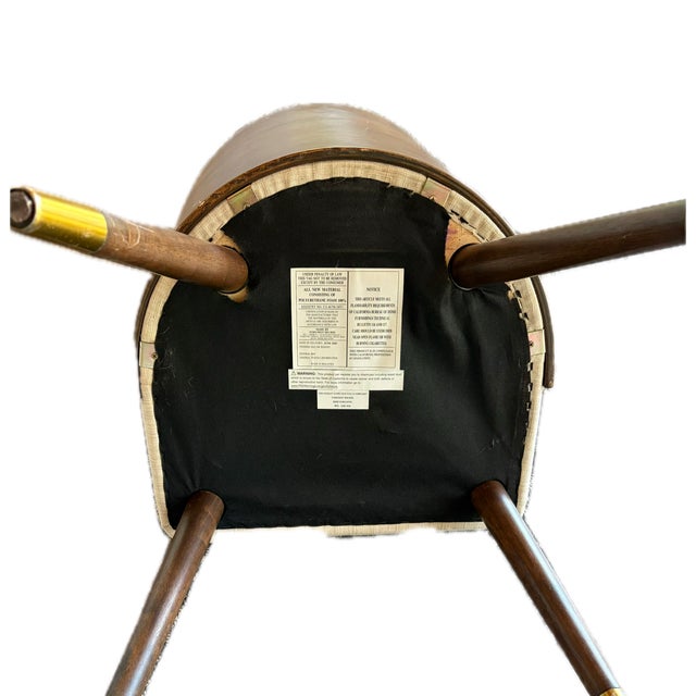 Wood Mid-Century Modern Style Walnut Dining Set, Sculptural Barrel Back Chairs, Malaysia 2020 For Sale - Image 7 of 17