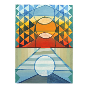 Untitled (Ppr441) - Surrealist Color Drenched Abstract Mixed Media Original Artwork by Max Manning