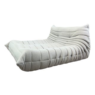 Togo Chaise Lounge in Grey Fabric by Michel Ducaroy for Ligne Roset For Sale