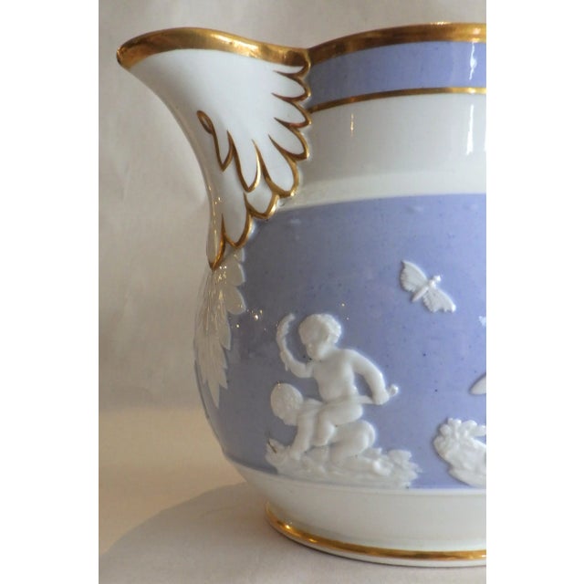 19th Century Early Spode Porcelain Sprig Relief Jug, Pitcher For Sale - Image 11 of 13