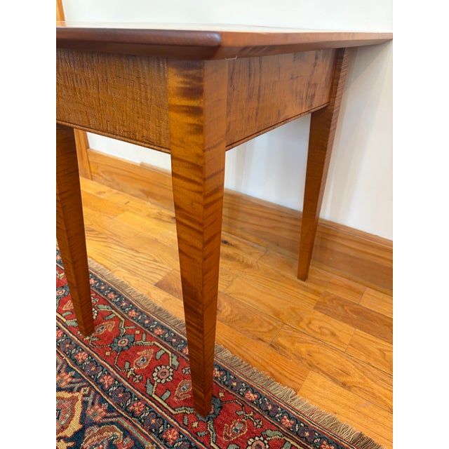 American Pair of Tiger Maple End Tables For Sale - Image 3 of 8