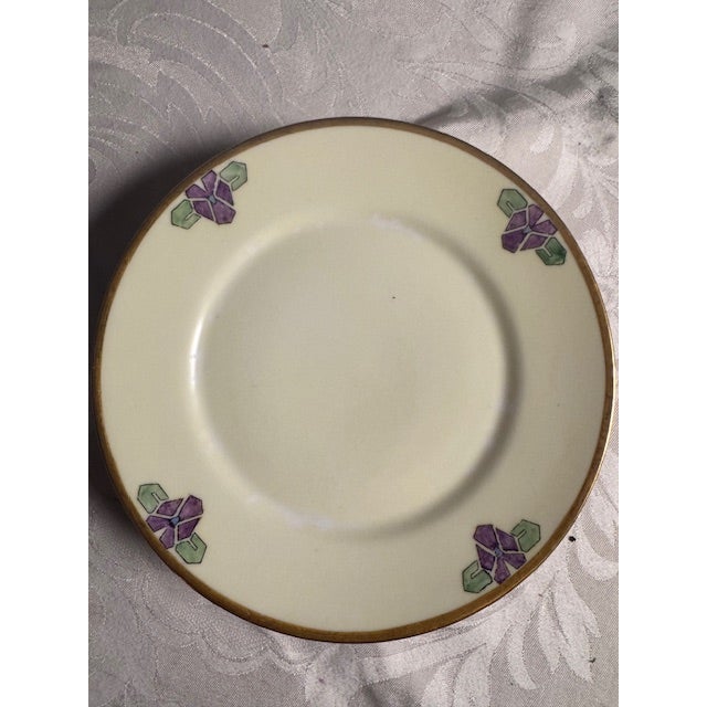 Ceramic Antique J&c Bavaria 1898-1923 "Art Nouveau" Hand Painted Plates. Each Plate Different - Set of 10 For Sale - Image 7 of 13