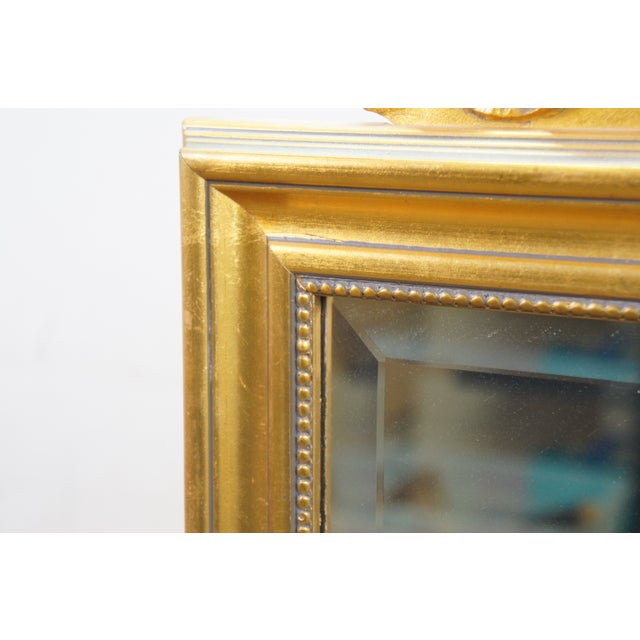 Gold Vintage 1989 Windsor Art Louis XV Rococo Style Gold Gilt Beveled Wall Mirror 37" For Sale - Image 8 of 14