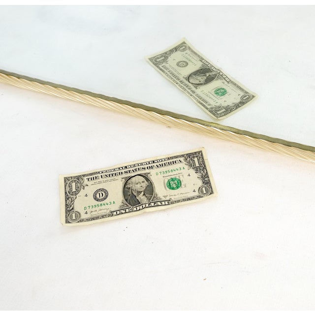 Aluminum Rope Edge Square Italian Mid Century Modern Wall Mirror For Sale - Image 6 of 10