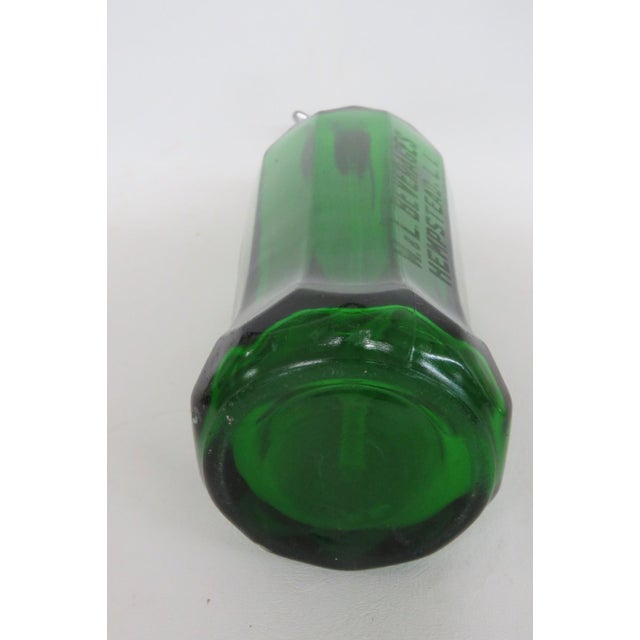 W & L Beverages Frank's Best Seltzer Green Bottle Glenshaw Art Deco Glass 4821b For Sale - Image 15 of 18