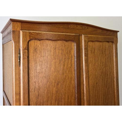 Vintage French Louis XVI Style Oak Wardrobe For Sale - Image 3 of 9