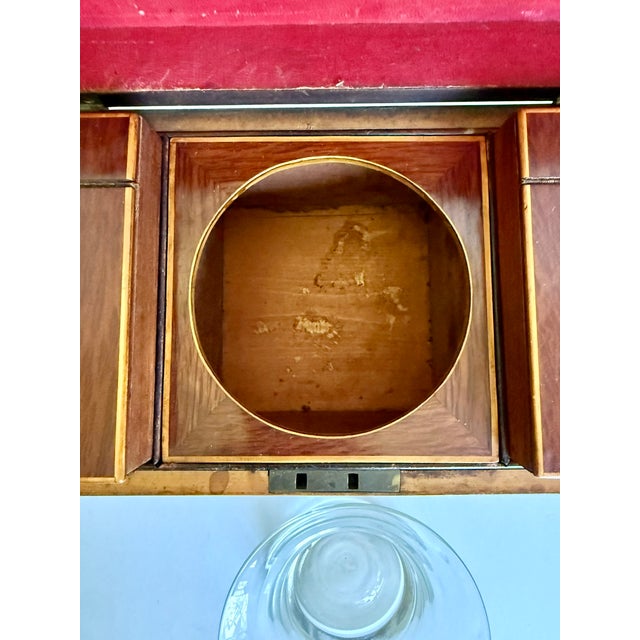 Mid-19th Century English Mahogany Tea Caddy Chest With Glass Mixing Bowl For Sale - Image 15 of 15