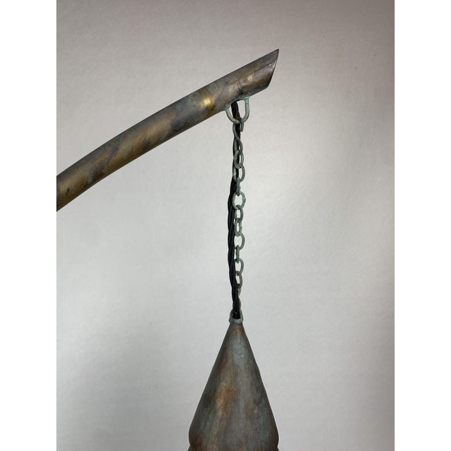 1980s Patinated Rustic Copper and Steel Floor Lamp with Lantern, 1980s For Sale - Image 5 of 18