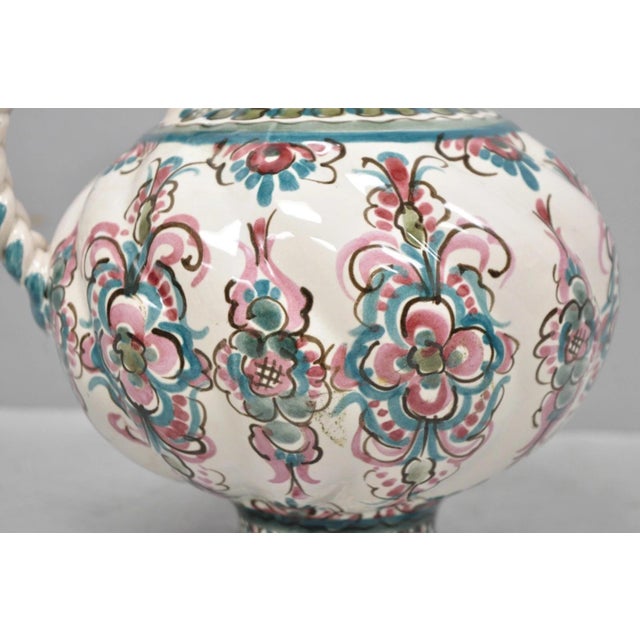 Vintage Keck Keramik Hand Painted Ceramic Pottery German Stein Wine Pitcher For Sale In Philadelphia - Image 6 of 15