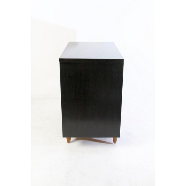 1950s Mid-Century Modern Teak Dresser with Ebonized Frame, Italy, 1950s For Sale - Image 5 of 7