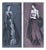 1946 Pair -Vintage Mid-Century Evening Fashion Prints by Gruau For Sale