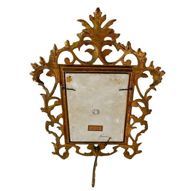 Antique 19th C. German Porcelain Plaque of Beatrice Cenci Signed C. Russhuldt, Gilt Rococo Frame For Sale - Image 10 of 12