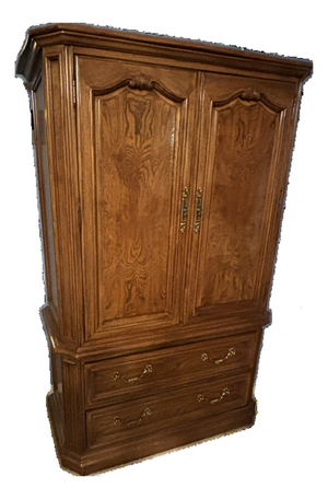 Thomasville 20th Century Small Burl Armoire Chest