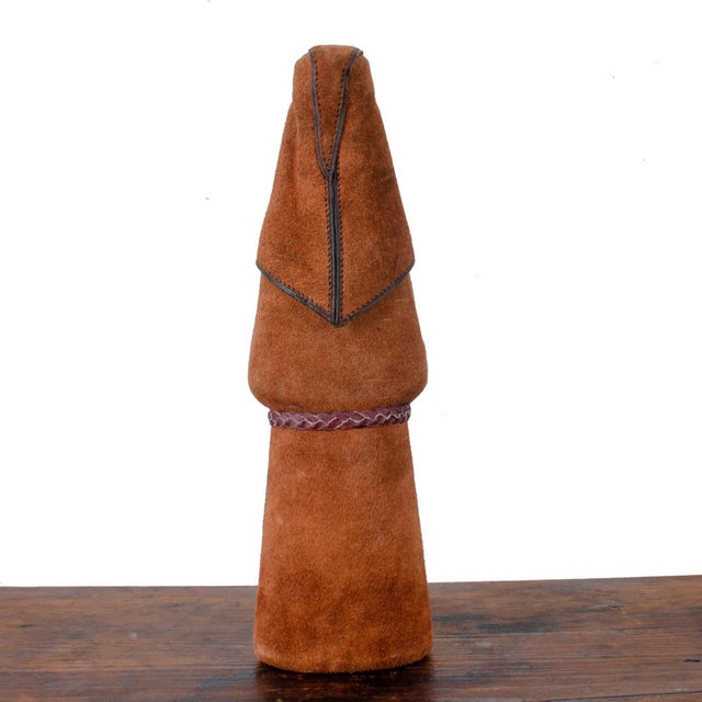 Vintage Leather Monk Decanter, 20th Century For Sale In Savannah - Image 6 of 8