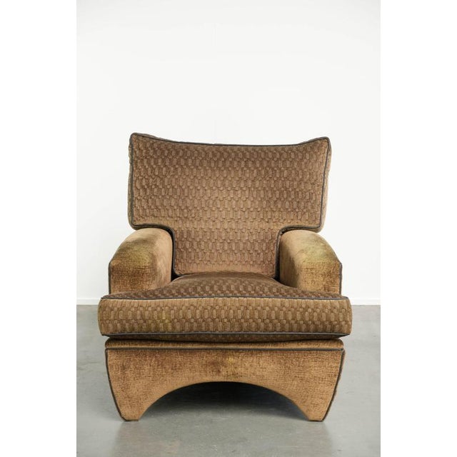 This beautiful Art Deco-style armchair by Bart van Bekhoven is upholstered in a lovely green fabric and features removable...