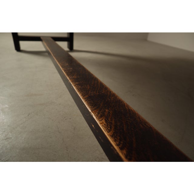 Dark Stained Dining Table by Jean Batenburg for Mi, Belgium, 1969 For Sale - Image 4 of 16