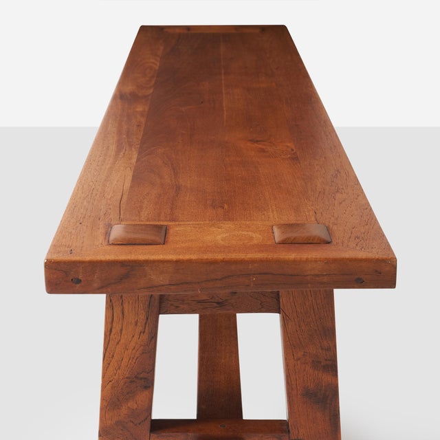 Arts & Crafts Oak Bench Attributed to the Stickley Brothers c.1940s For Sale - Image 3 of 8